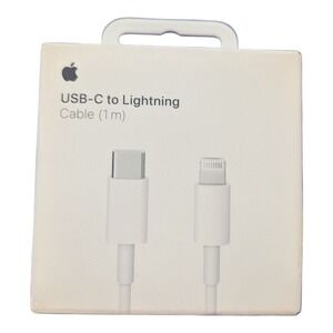 D6-U Apple MUQ93AM/A USB-C to Lighting 1m/3ft Charging Cable - White (Used)‎